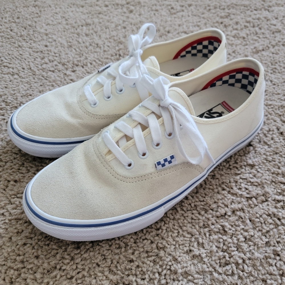 Vans Pop Cush White Canvas Sneakers Low-Top Casual